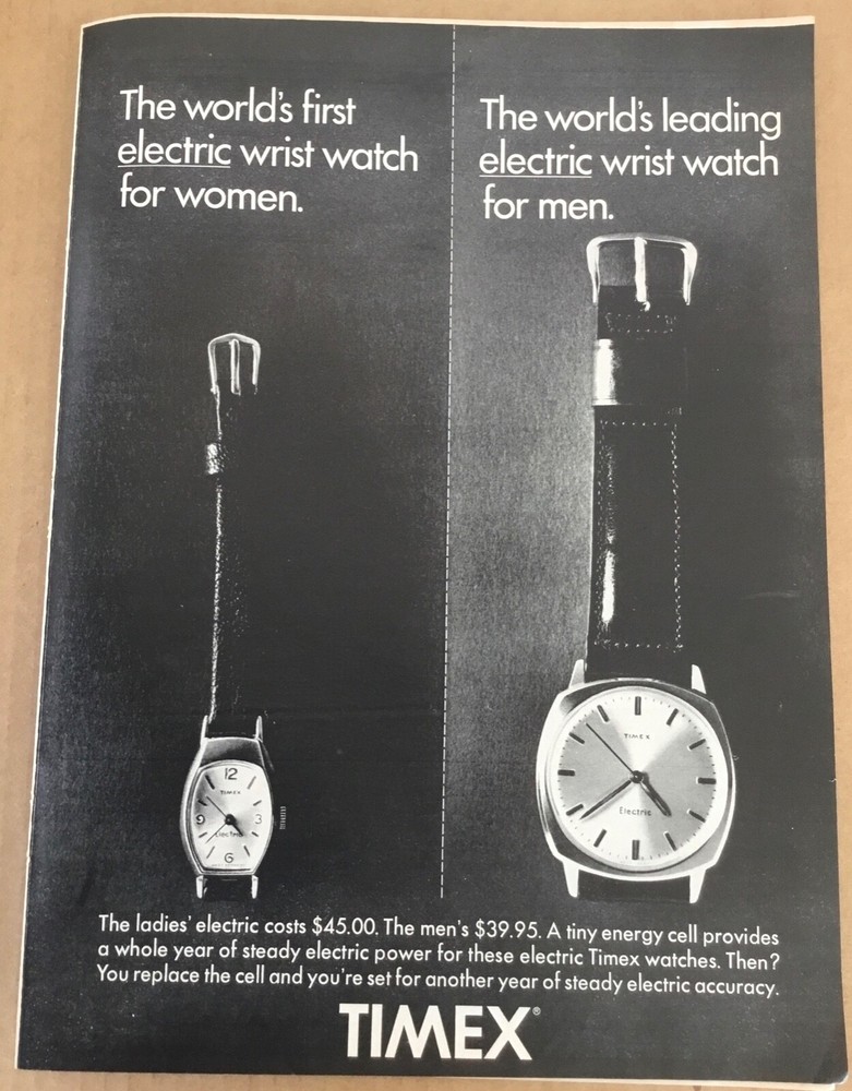 Timex watches ads 1966 original vintage print 1960s retro art men's fashion