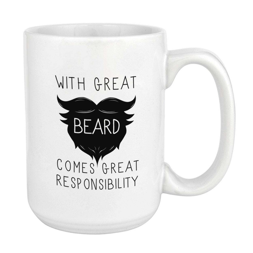 Great Responsibility Beard Lover Coffee Mug Large Capacity