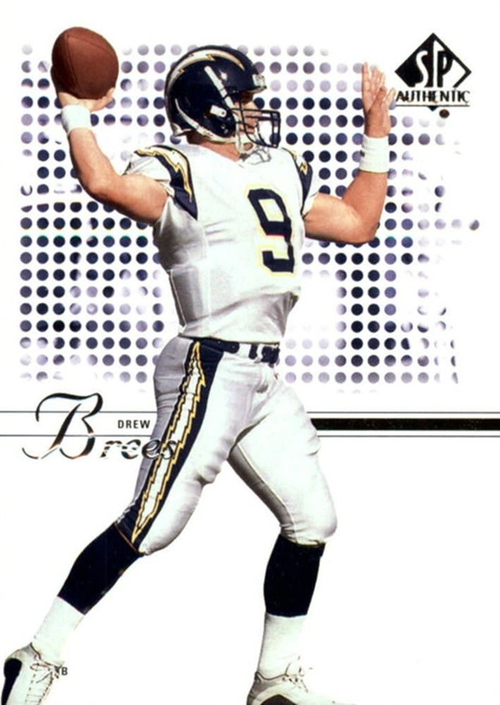 2002 SP Authentic #78 Drew Brees San Diego Chargers HOF