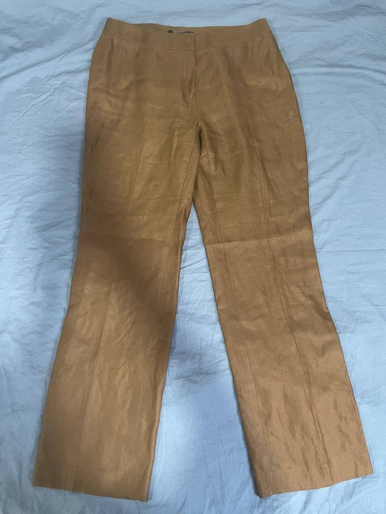 Lafayette 148 Men's 100% Linen Brown Pants Size 4
