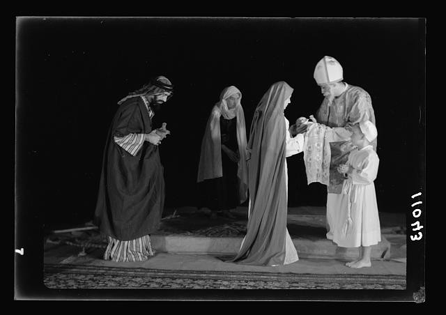 Photo:YMCA Christmas Story Presentation in the Temple 1930s Tableau