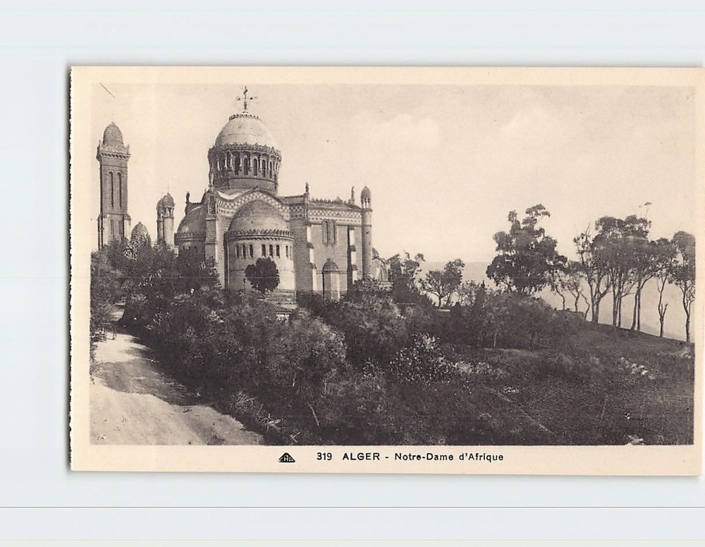 Postcard Notre Dame d Afrique Algiers Algeria