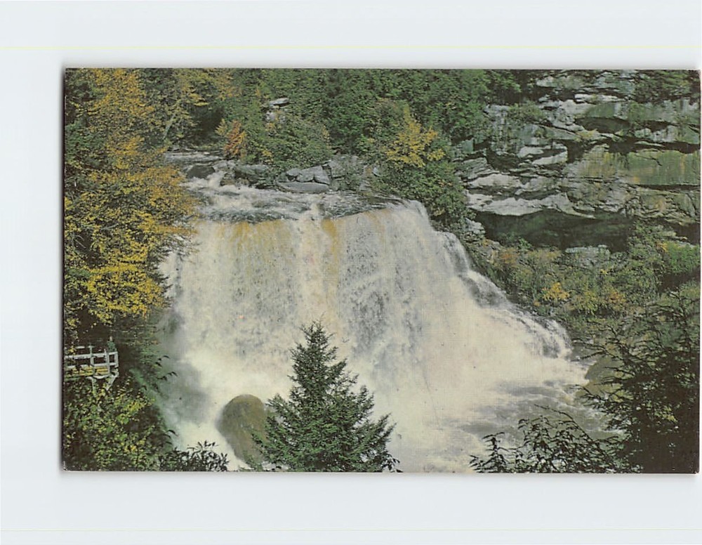Postcard Blackwater Falls Davis West Virginia USA