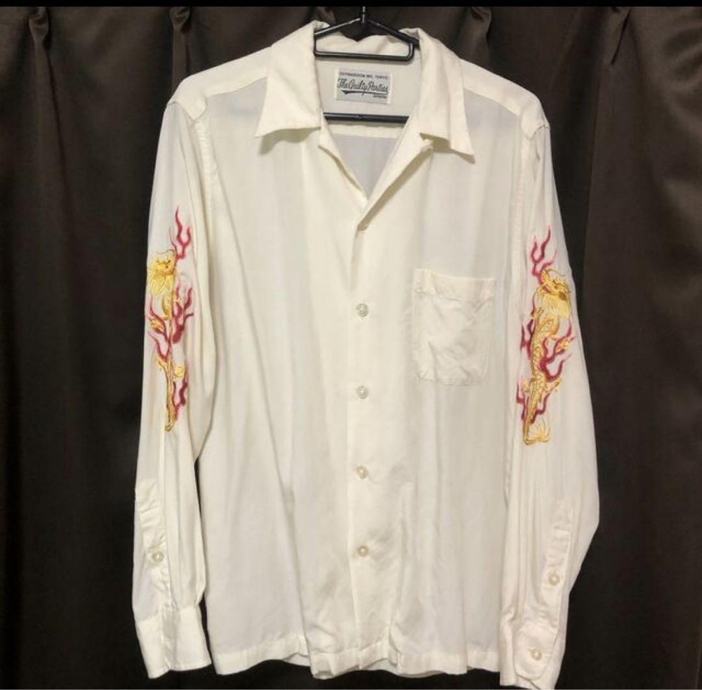 WACKO MARIA Dragon Embroidered Long Sleeve Shirt Peace Project GUILTY PARTIES Size S