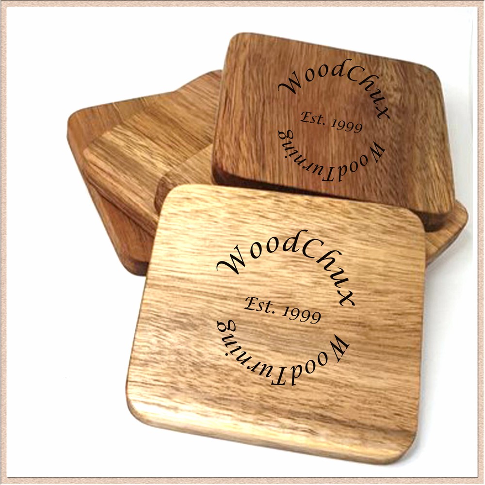 Acacia Wood Wooden Handmade Hand Crafted Engravable Coaster Retirement Gift-image