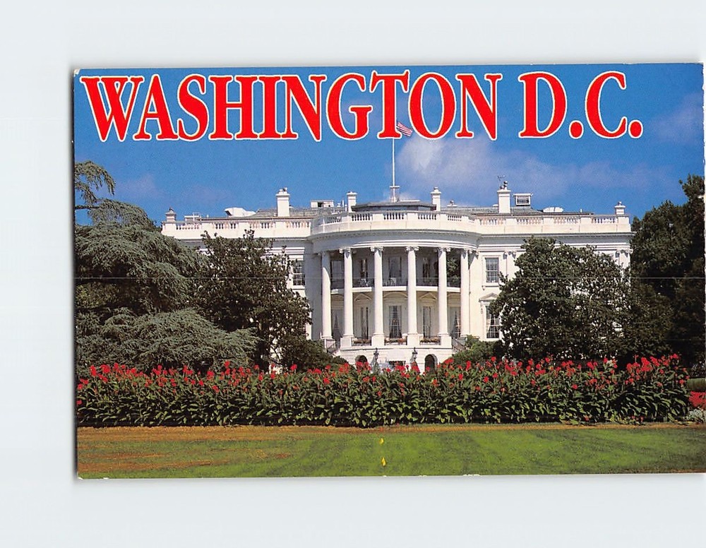 Postcard South Lawn White House Washington DC USA