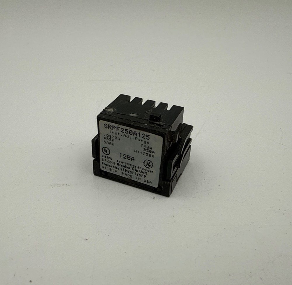 GE SRPF250A125 Rating Plug 125A SRPF250 125 Amp Frame SFDA SFHA SFLA SFPA