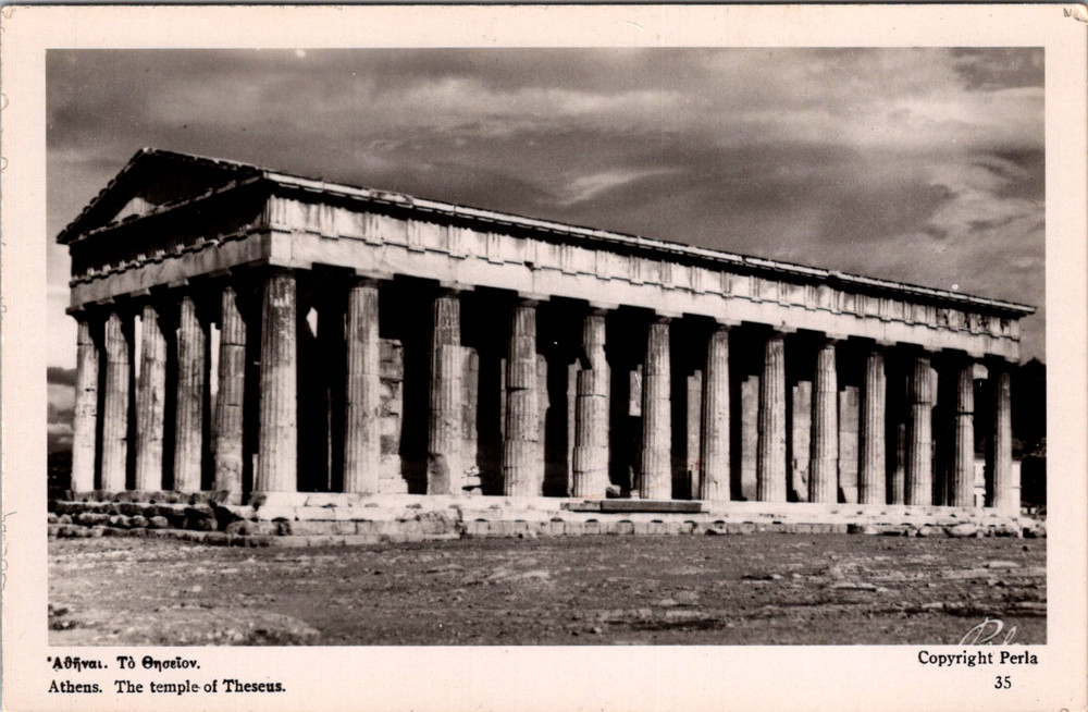 Vintage Postcard Temple of Theseus Athens Greece