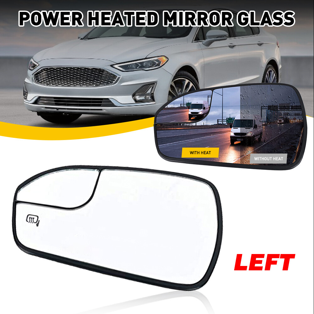 Driver Side Heated Glass Mirror Power Left for LH Ford Fusion 13- 20 Free Return
