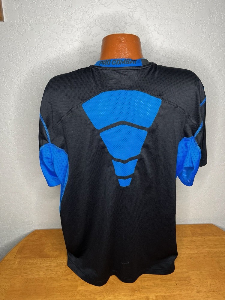 Men's Nike Pro Fitted Dri Fit S/S Athletic T-Shirt 2XL XXL | Black | Polyester