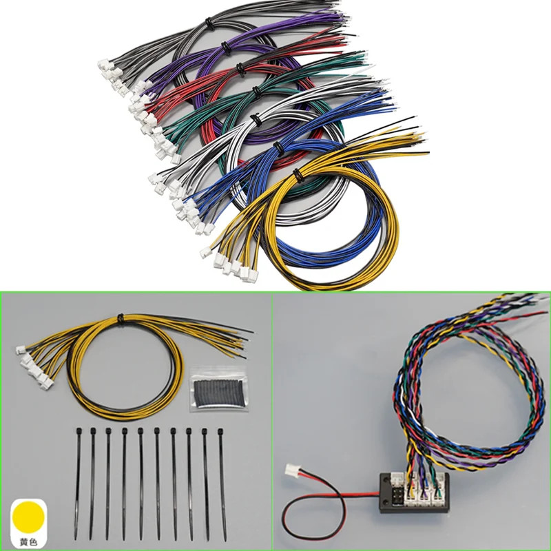 10Pcs Cable for 1/14 Tamiya RC Truck SCANIA 770S R620 VOLVO BENZ Arocs MAN  Car