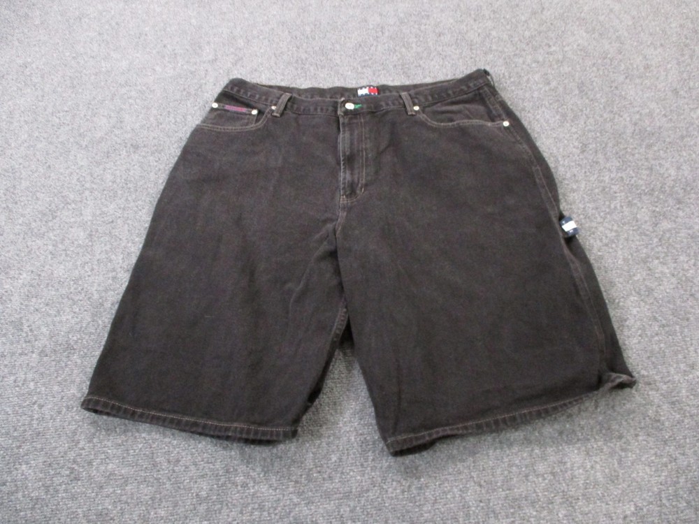 Vintage Tommy Hilfiger Jean Shorts Mens 40 Black Denim Casual Skater 90s Y2K