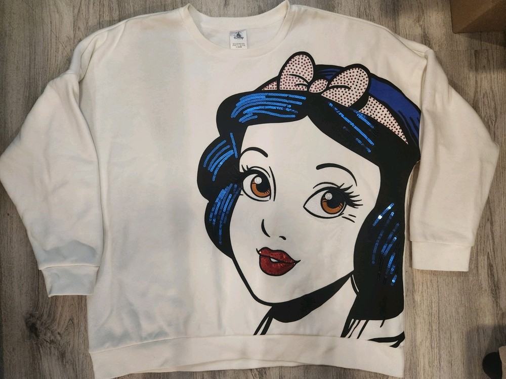 Disney Parks Snow White Sequin Sweatshirt Size XL