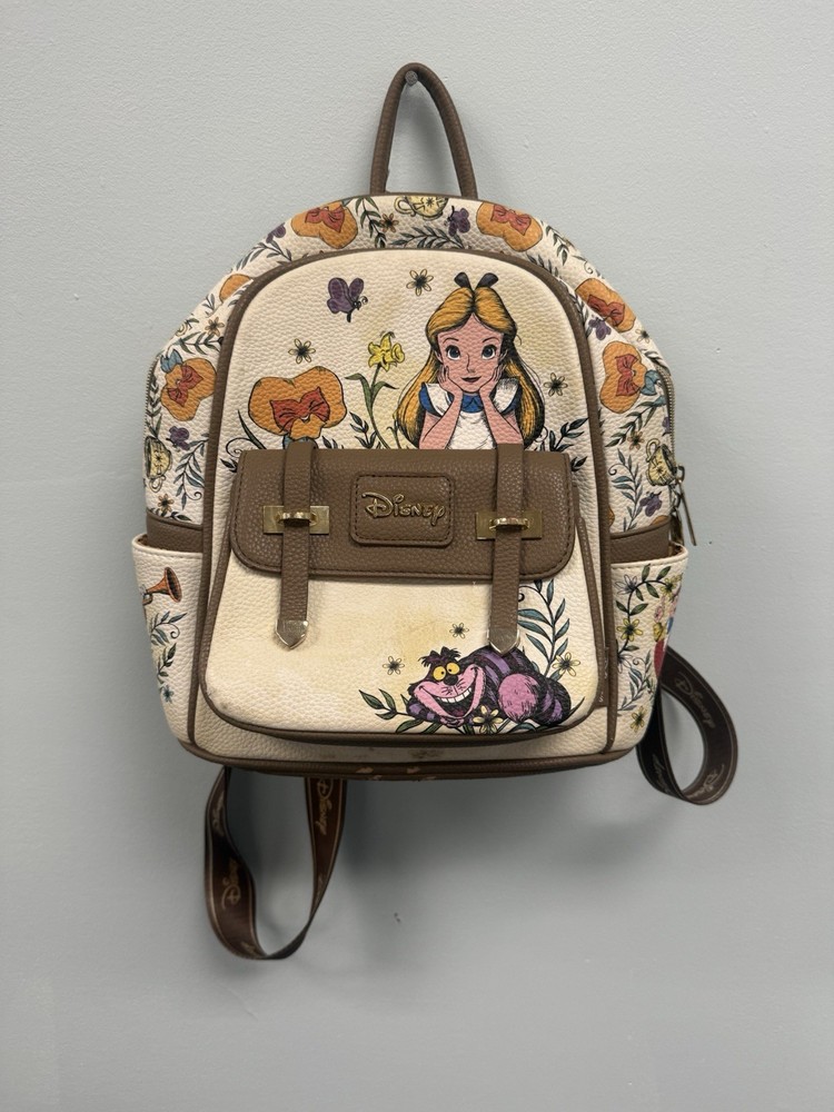 Loungefly Disney Alice in Wonderland Floral Folk Art Mini Backpack READ