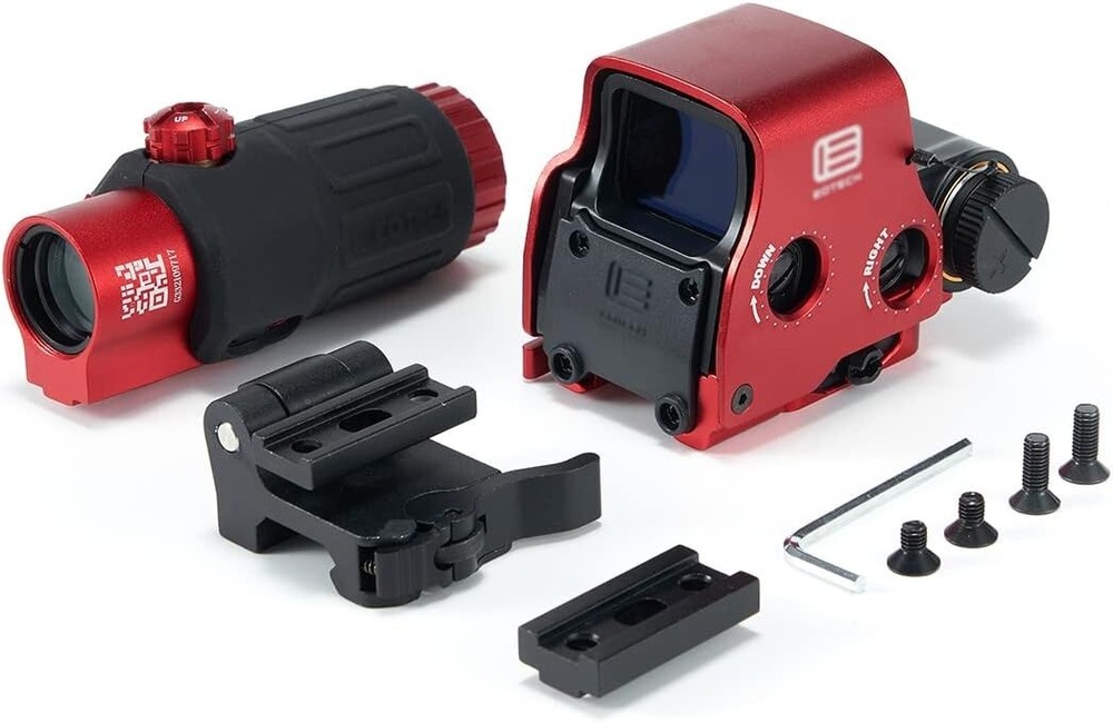 Holographic XPS3 Type Dot Sight & G33-STS Type 3X Booster Set Magnifier Red