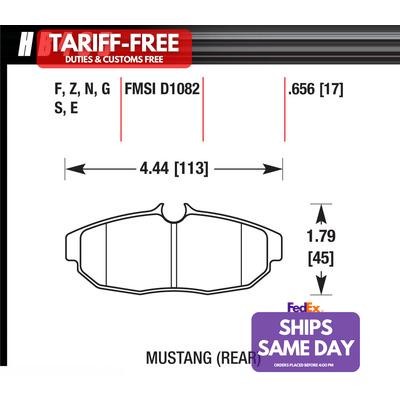 Hawk Brake HB485F.656, Set of 4 Performance Street Brake Pads (4) Performance Pa