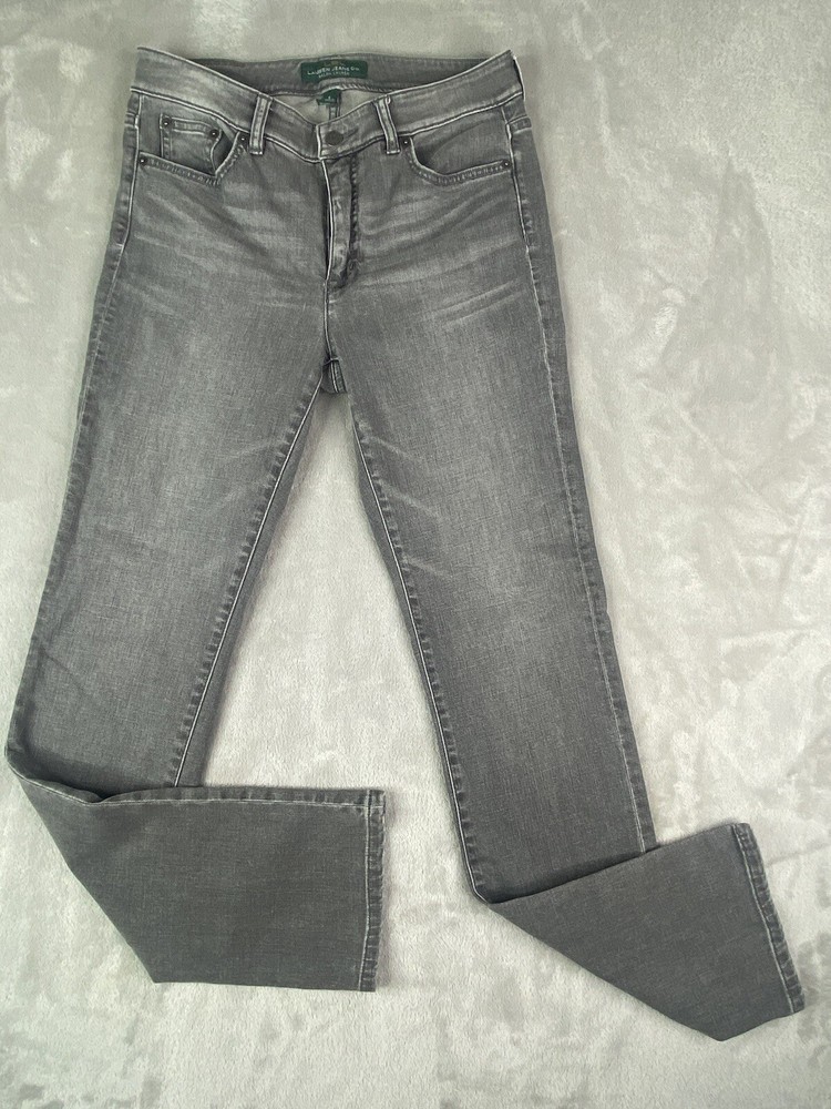 Ralph Lauren Jeans Womens Straight Leg Gray Heritage Jean Denim Pants Size 6
