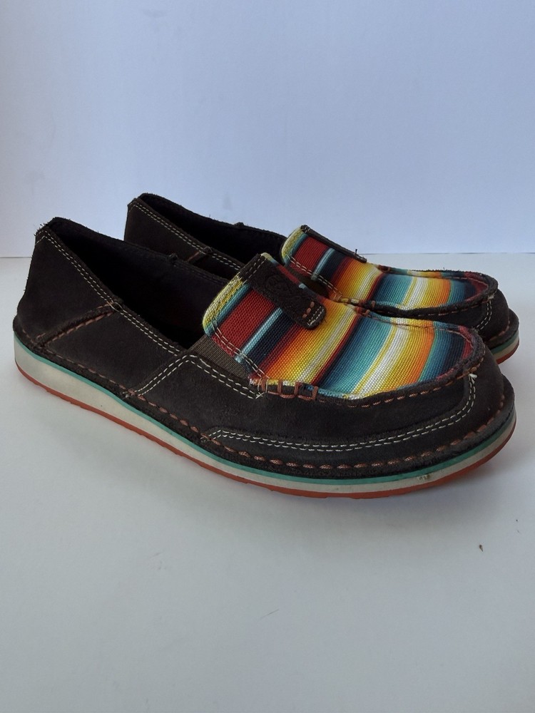 Ariat Womens 7.5 B Shoes Striped Southwestern Slip On Multicolor Cruiser Casual