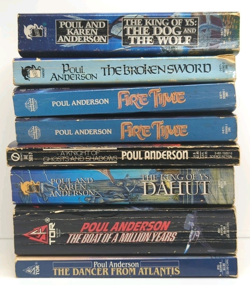 Poul Anderson Vintage Science Fiction & Fantasy Paperback Lot of 8