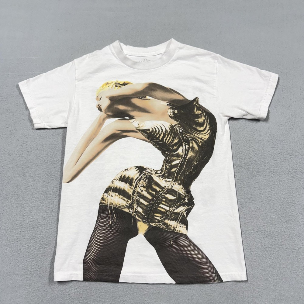 Madonna Shirt Mens Small White The Celebration Tour Four Decades Graphic Tee
