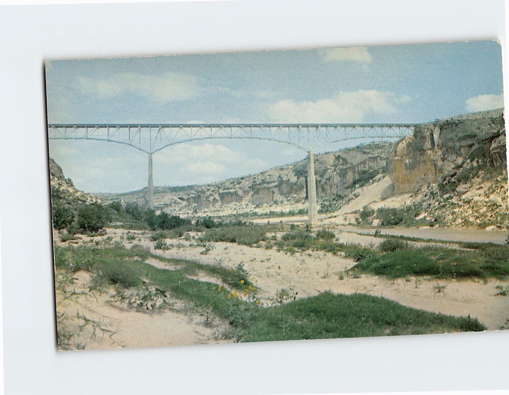 Postcard Pecos River Bridge Texas USA