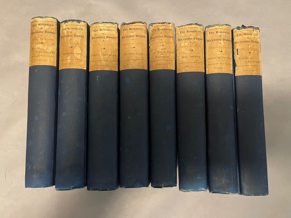 Alexandre Dumas - 1895 Ltd Ed No. 821 Lot - Estes Lauriat - Antiquebook 8 books