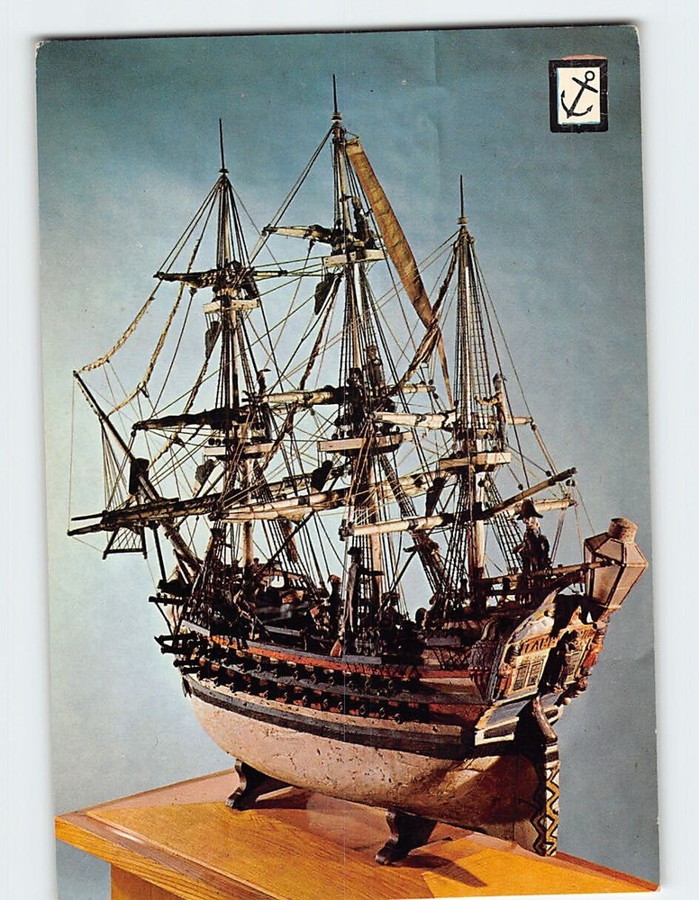 Postcard HMS Victory Model Museo Marítimo de Barcelona Spain