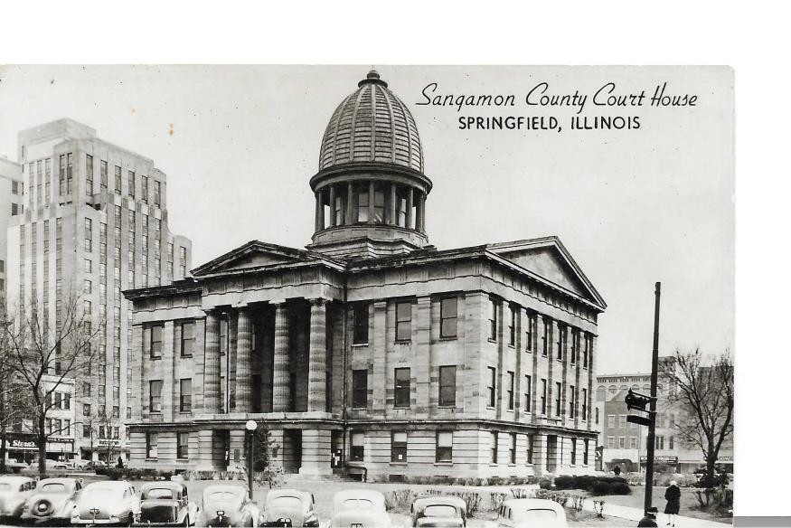 Vintage Postcard Sangamon County Court House Springfield IL  003015