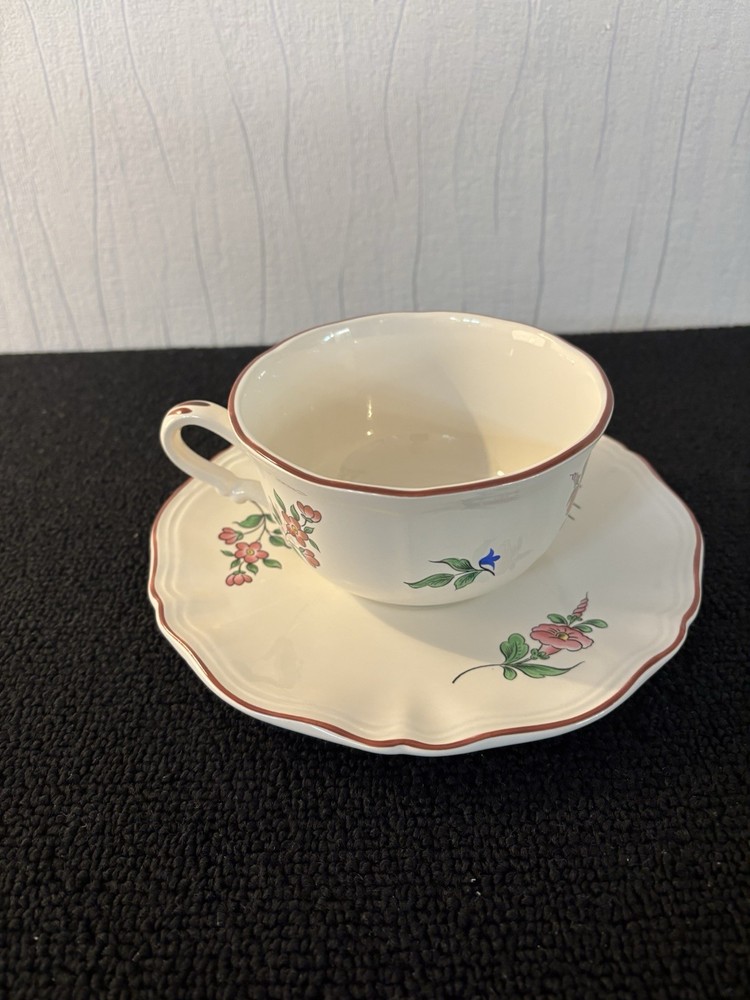 Tea Cup And Lunéville Faience Plate