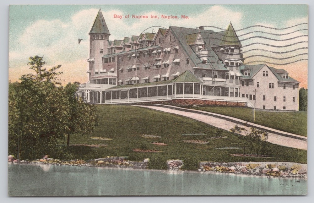 Naples ME Maine Bay of Naples Inn Antique 1907 Postcard