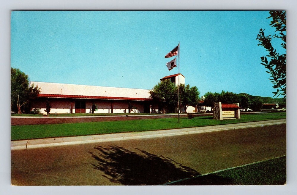 San Diego County CA- California, Seven Oaks Community Center, Vintage Postcard