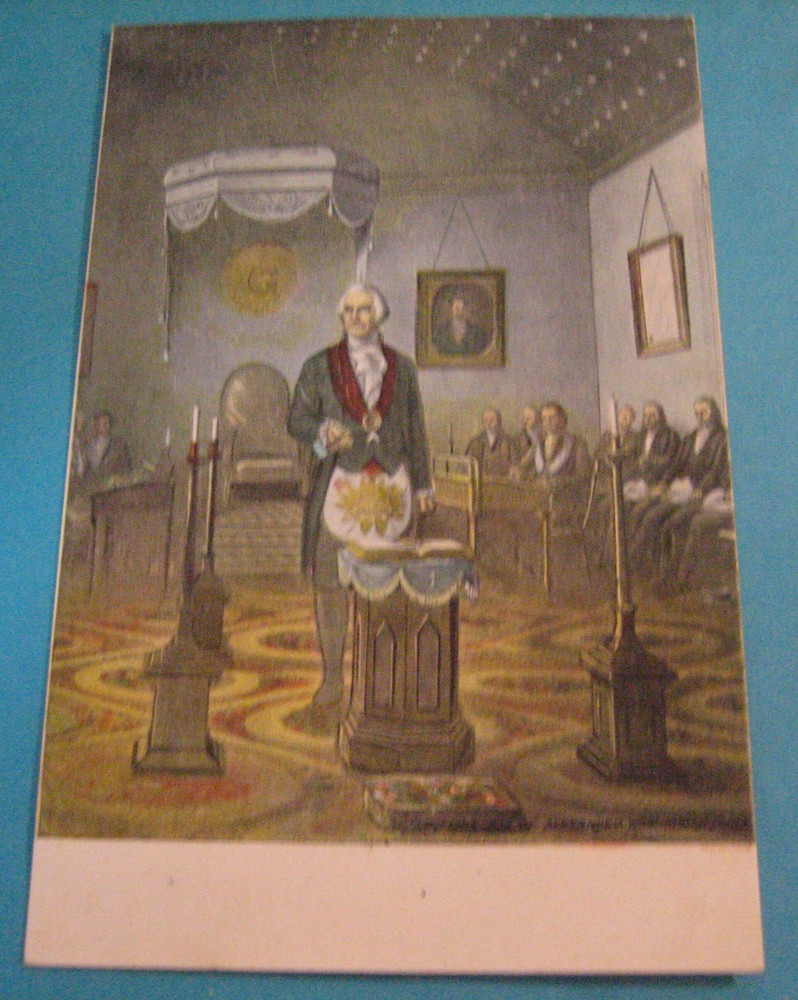 Antique Patriotic Americana Postcard George Washington Colorful Historic