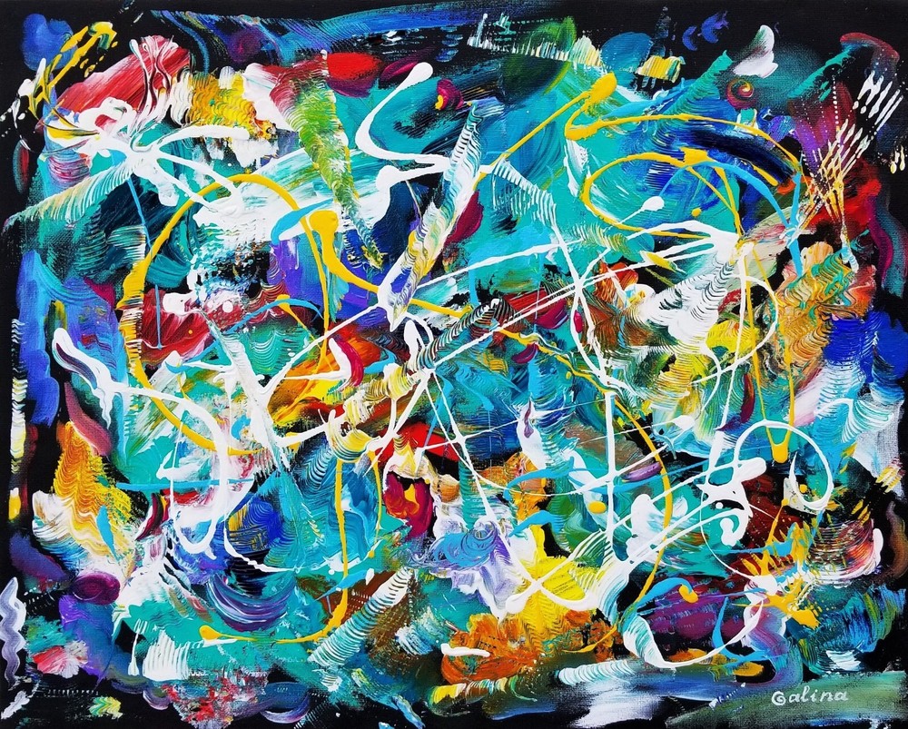 Cosmic Vibtations - Original Acrylic Painting on unstretched canvas sheet