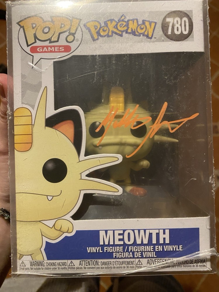 Funko Pop! Vinyl: Pokémon Meowth #780 Signed By Matthew Sussman