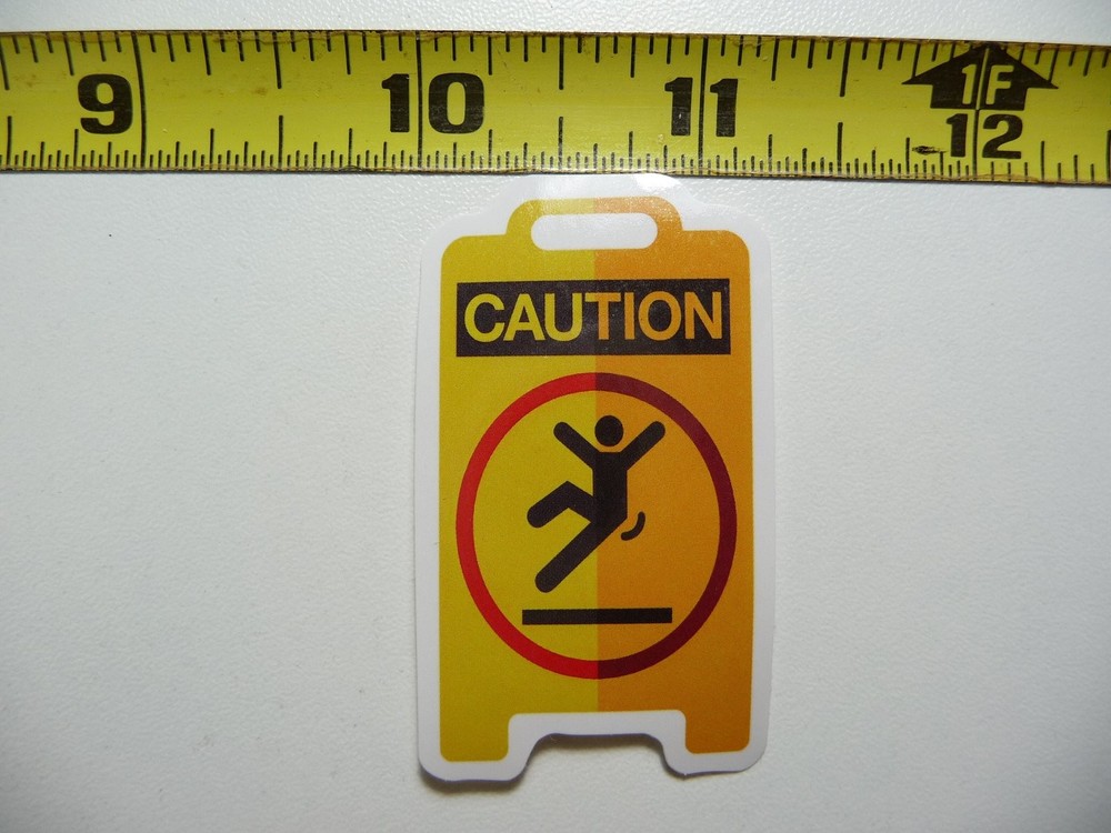 Slippery Floor Warning Sticker Decal for Joke or Prank