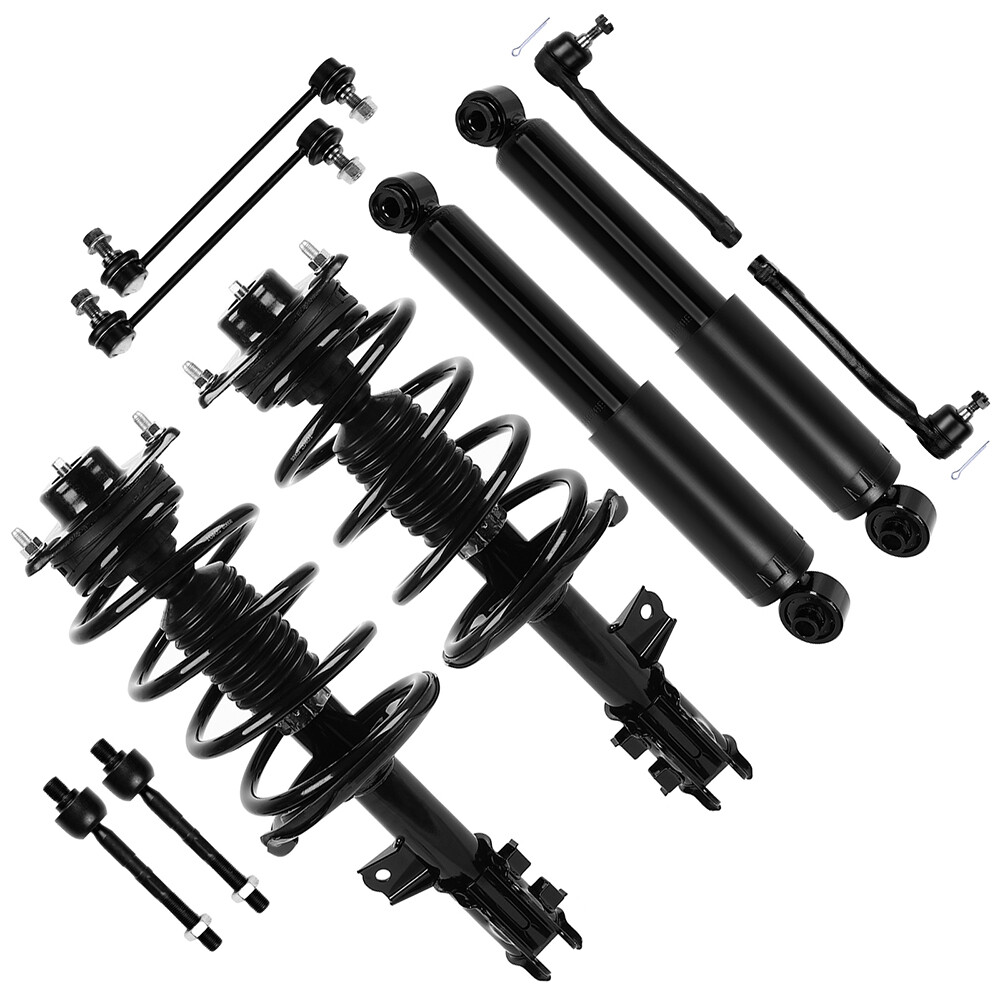 2010-2013 Kia Forte Koup Front Struts Rear Shocks Sway Bars Tie Rods Kit
