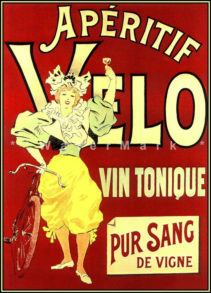 Vin Tonique 1895 Aperitif Velo French Vintage Poster Retro Art Print  