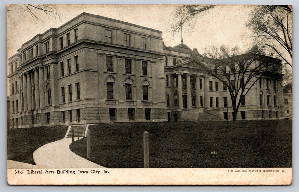 Liberal Arts Building University Of Iowa Iowa City Iowa C1908 Postcard P15