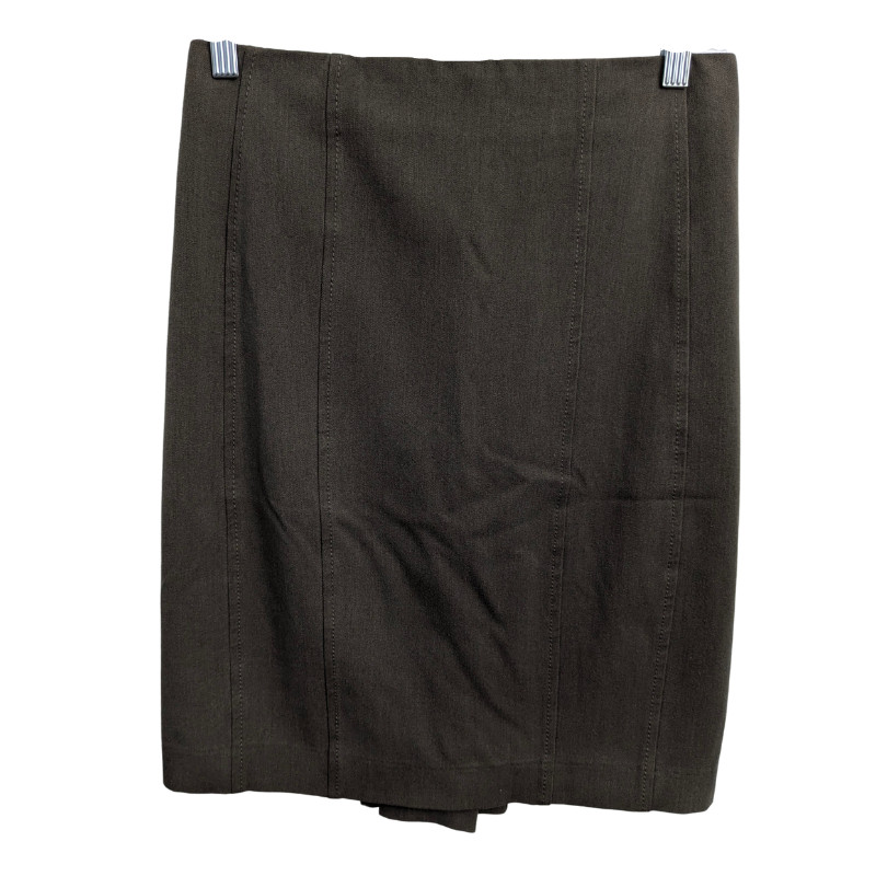 Express Women's Pencil Skirt, Size 2, Brown, Zipper Back, Lined, Layered Vent