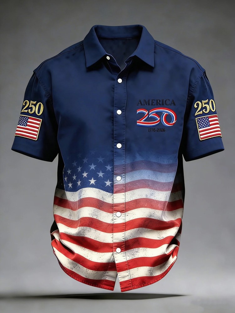 250 Years Independent Day American Flag USA Freedom Patriotic Shirt (2)