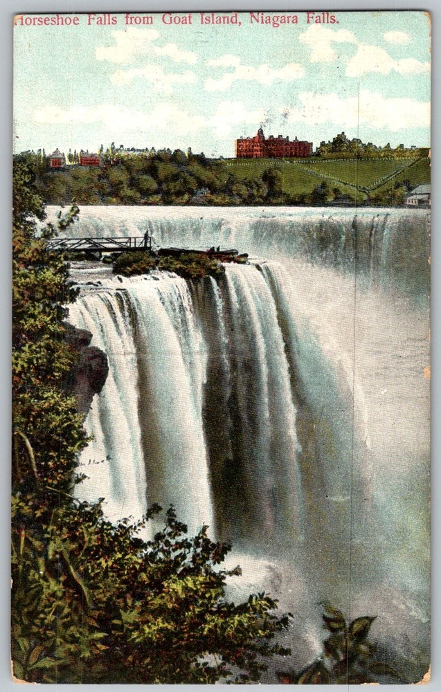 Antique Postcard Horseshoe Falls View Niagara Falls, NY 1910s