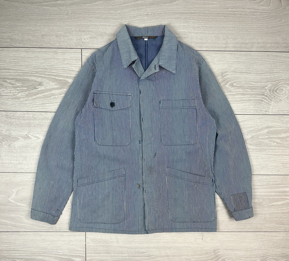 Le Laboureur Vintage 70s Striped French Work Chore Jacket Mens L Size