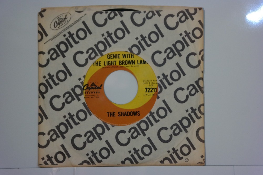 The Shadows, Capitol  Label #72211 45 Record