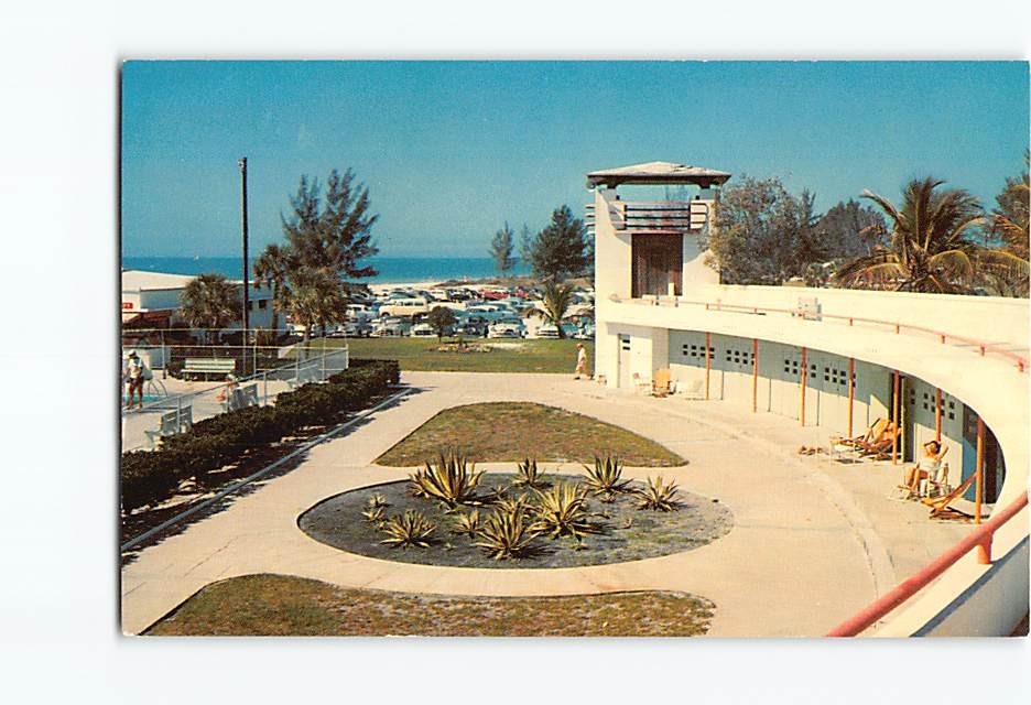Postcard Cabana Area Lido Beach Casino Sarasota Florida USA