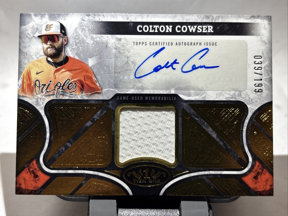 2025 Topps Tier One - Autographed Tier One Relics Colton Cowser #AT1R-CC /199