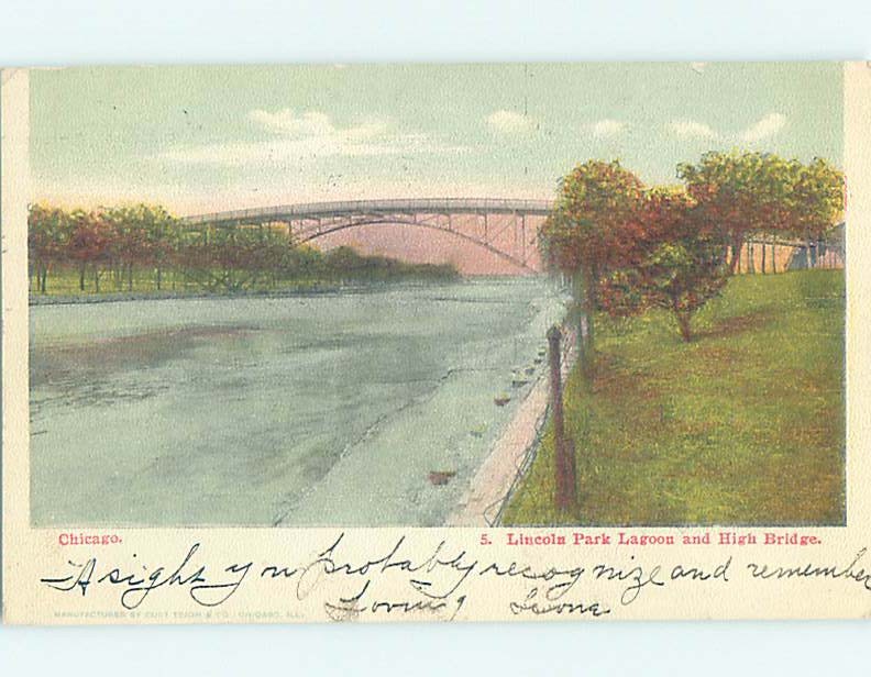 Pre-1907 PARK SCENE Chicago Illinois IL H4062