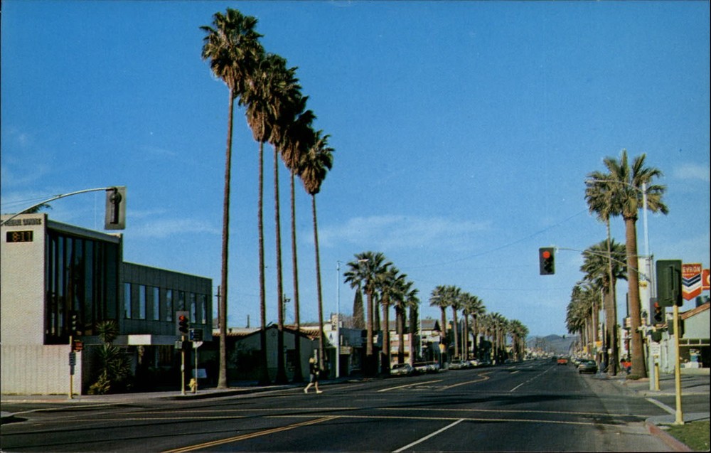 California Hemet Harvard Avenue San Jacinto Valley ~ vintage postcard sku013