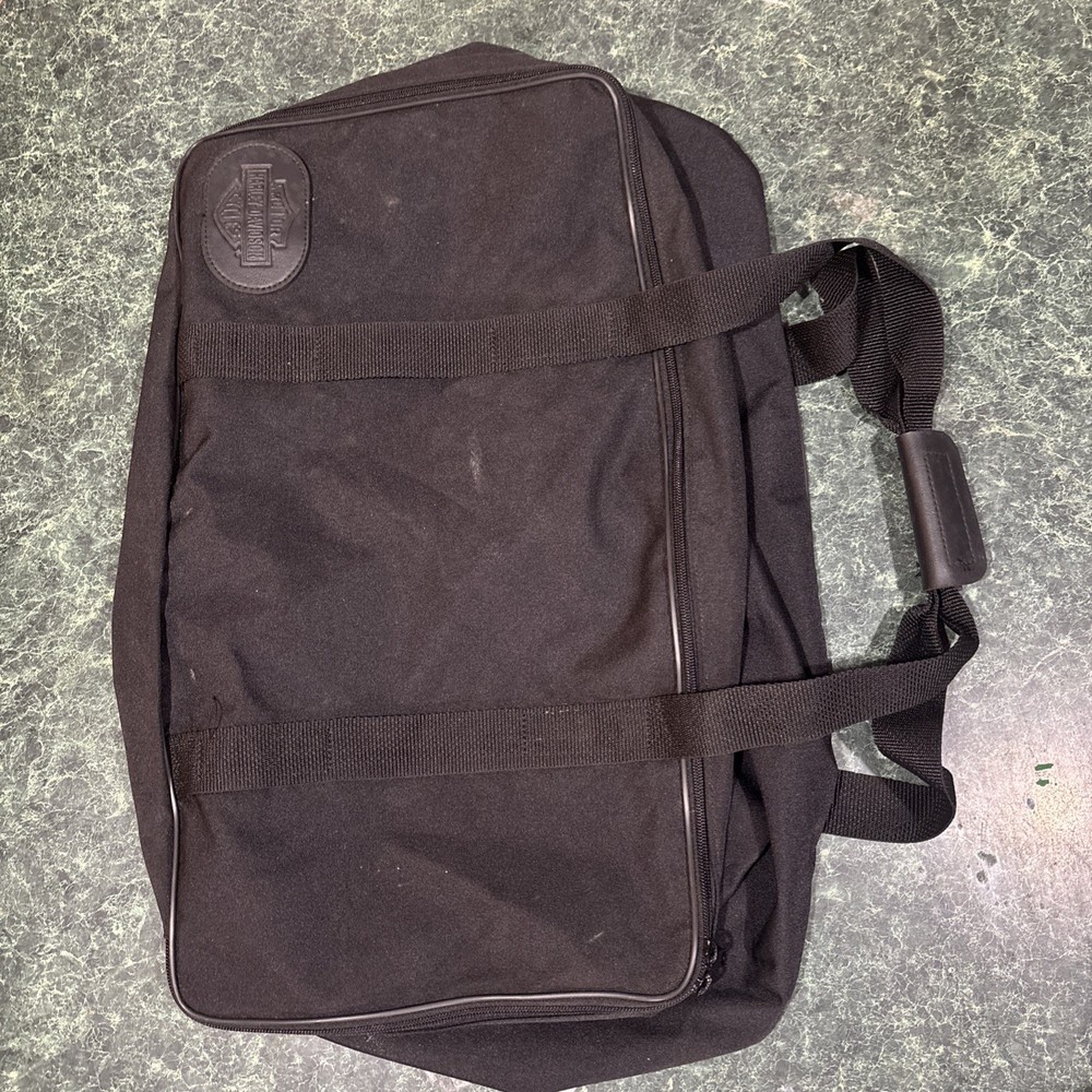 Harley Davidson Black Duffel Bag Motorcycle Saddle Biker Travel Bag XL