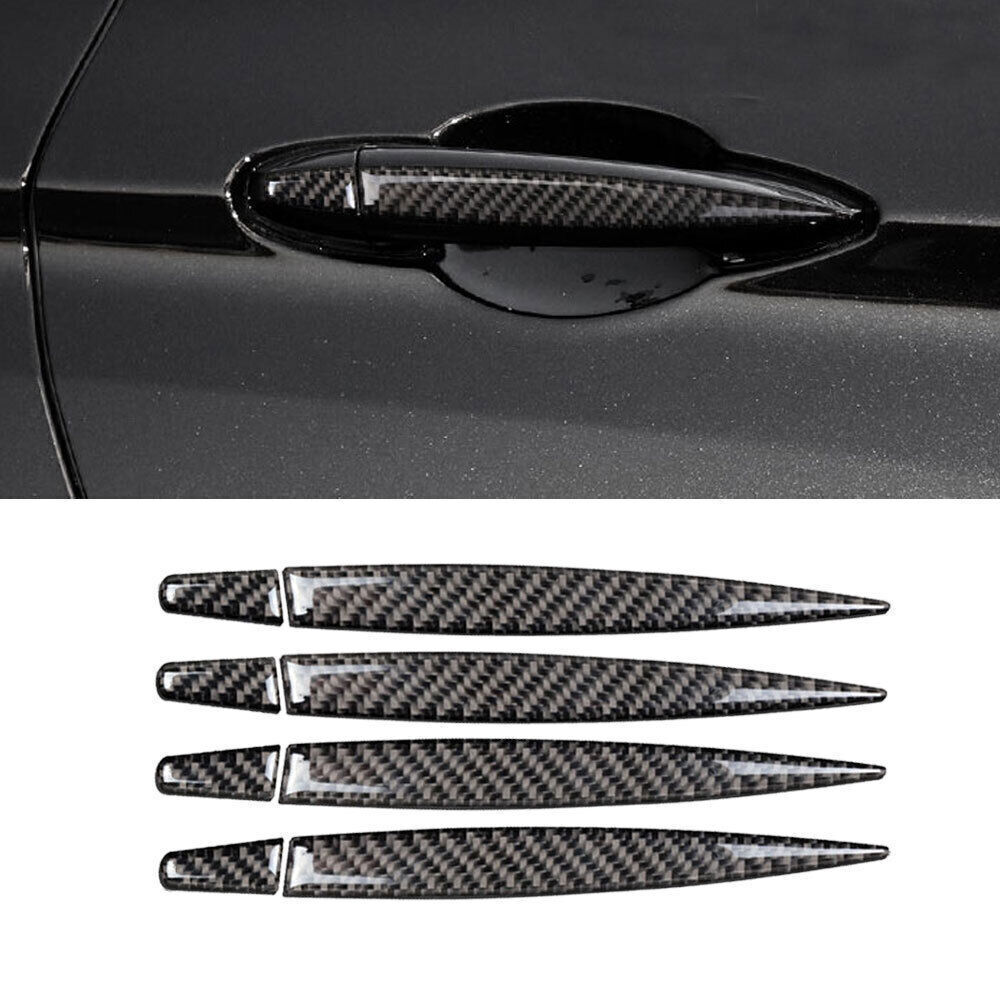 For BMW X5 F15 2014-2018 8pcs Carbon Fiber Exterior Car Door Handle Trim Cover