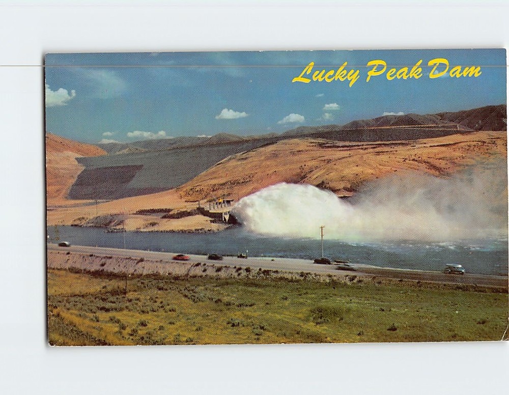 Postcard Lucky Peak Dam Southwest Idaho USA